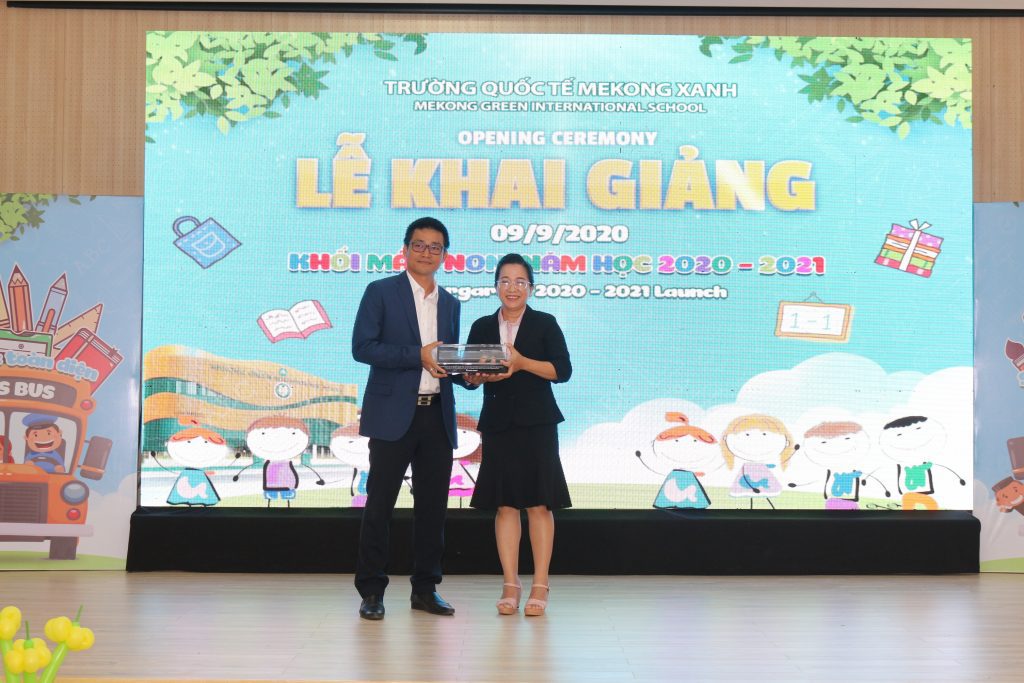 Mekong Green International School Opening Ceremony - CEO Mr. Nghia with School Principal