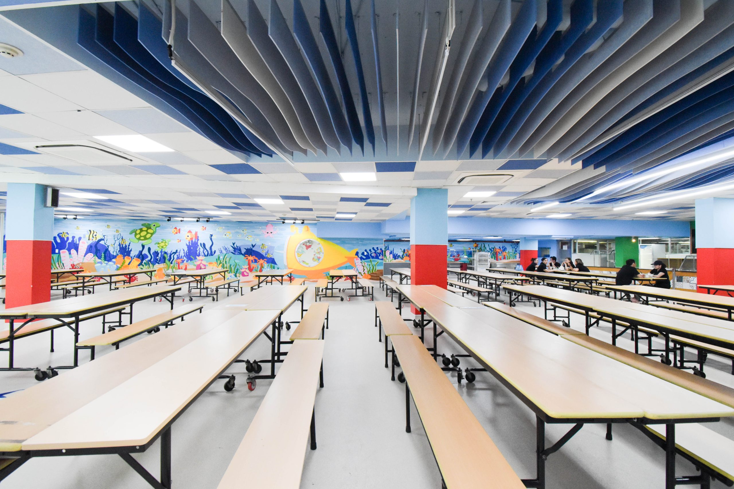 Modern school canteen interior design by Econs Group